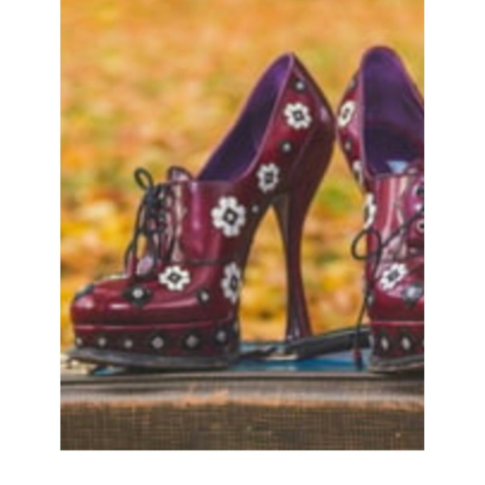 PRADA floral clog heels shoes oxford booties size 37 (runs like 6.5) - Picture 8 of 11